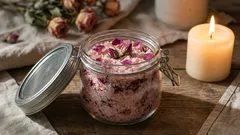 Płatki róż i gruboziarnista sól: dlaczego ta mieszanka jest warta uwagi i do czego można ją wykorzystać w domu.